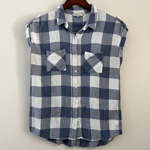 next Plaid Flannel Short Sleeve Button Down Shirt